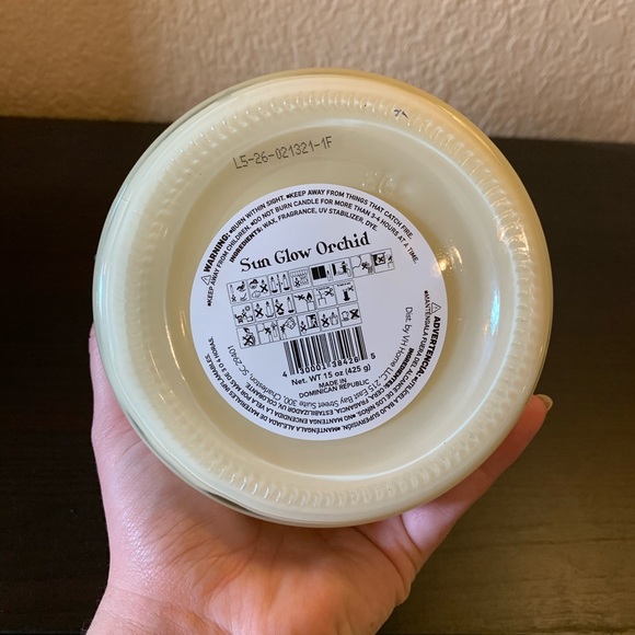 Large sun glow orchid essential oil jar candle - Picture 8 of 9